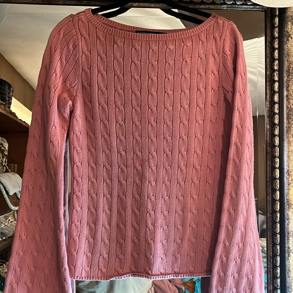Ralph Lauren sport bell sleeve cableknit sweater - Picture 8 of 10